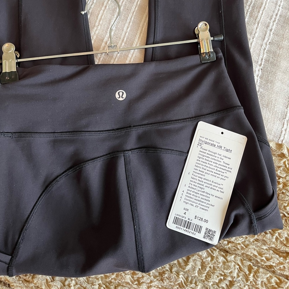 Lululemon Invigorate high rise Tight black size 4.